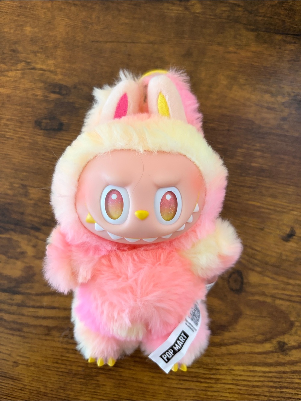 labubuPop Mart Pink & Cream Plush Small Pet Toy - Adorable Bunny Outfit